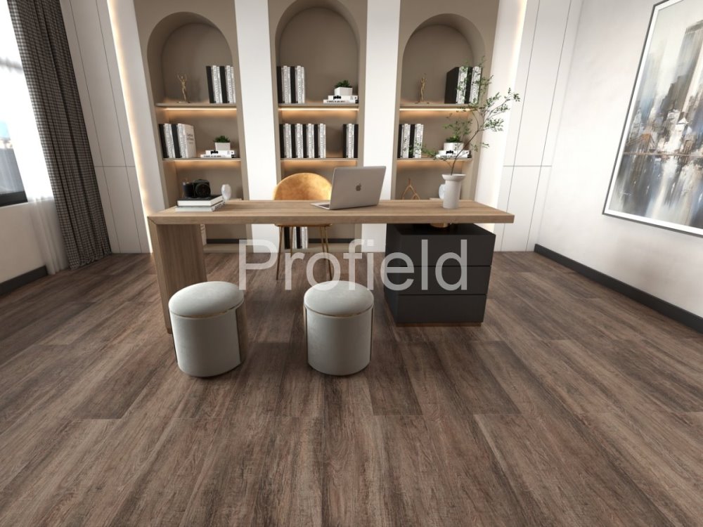 HSPC ламинат "Profield" Дуб темный (1200*228*5,5 мм) — купить в Набережных Челнах
