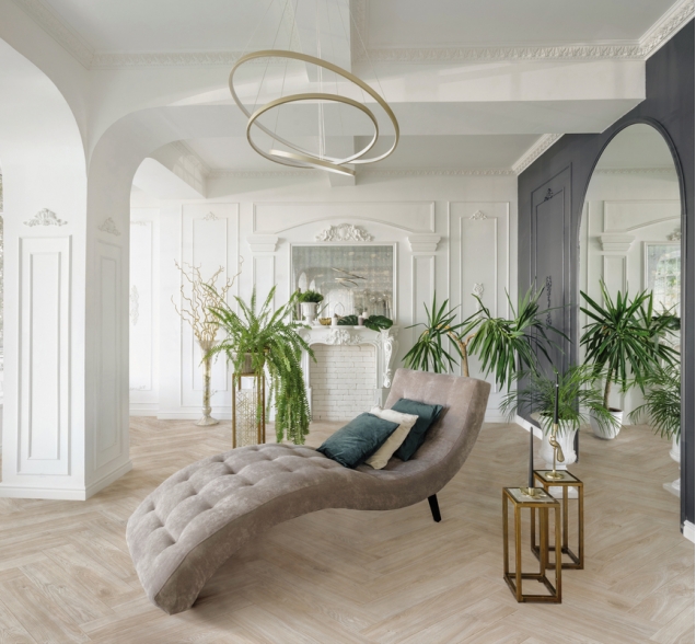 Виниловый ламинат SPC "Cronafloor" Herringbone Дуб Ницца (640*128*4,5 мм) — купить в Набережных Челнах