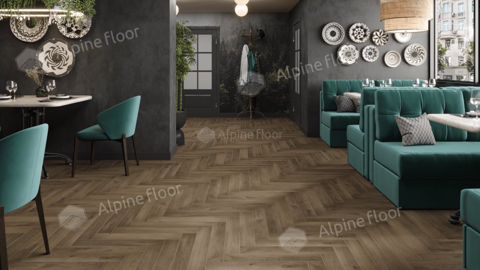Ламинат "Alpine Floor" Herringbone 12 PRO Дуб Анжу (606*101*12 мм) — купить в Набережных Челнах