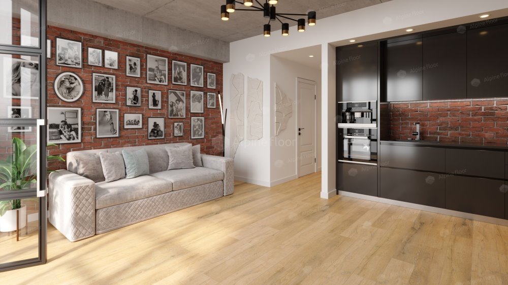 SPC Ламинат "Alpine Floor" Дуб медовый (1220*183*8 мм) — купить в Набережных Челнах