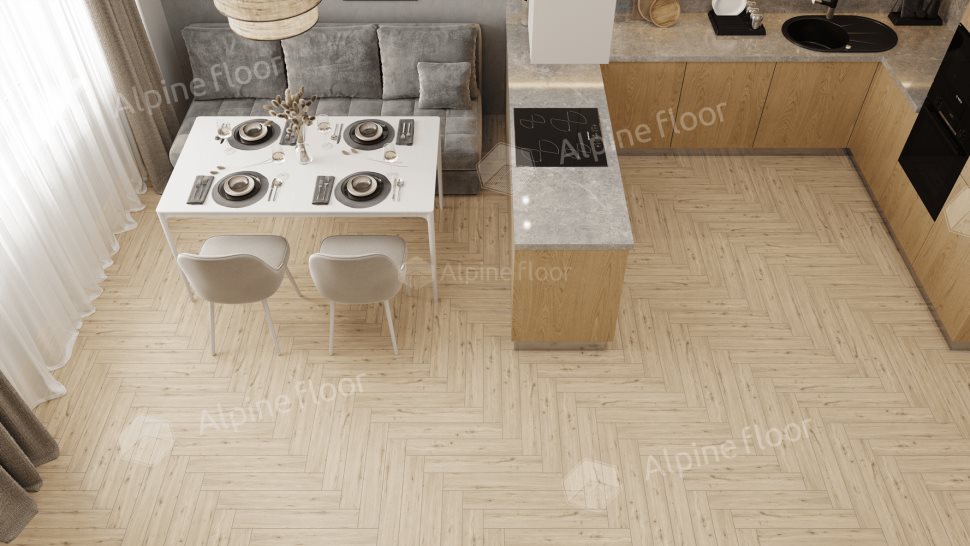 Ламинат "Alpine Floor" Herringbone 12 PRO Дуб Лион (606*101*12 мм) — купить в Набережных Челнах