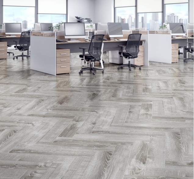 Виниловый ламинат SPC "Cronafloor" Herringbone Дуб Страсбург (640*128*4,5 мм) — купить в Набережных Челнах