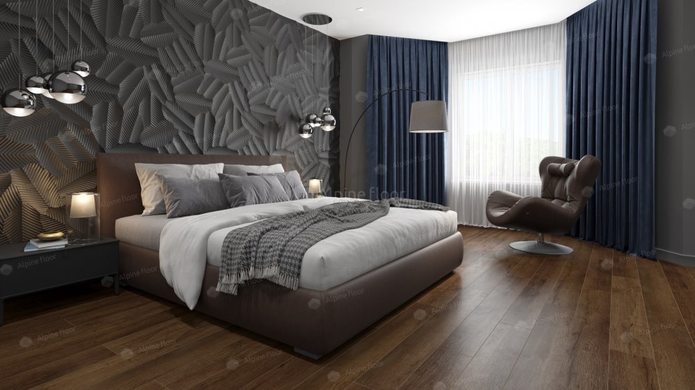 SPC Ламинат "Alpine Floor" Дуб шоколадный (1220*183*8 мм) — купить в Набережных Челнах