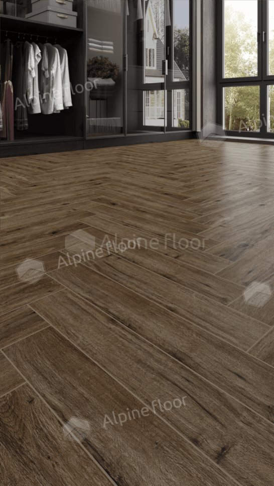 Ламинат "Alpine Floor" Herringbone 12 PRO Дуб Бордо (606*101*12 мм) — купить в Набережных Челнах