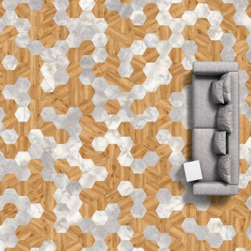 Виниловая плитка Big Hexagon 261 (452,64*392*2,5 мм) — купить в Набережных Челнах