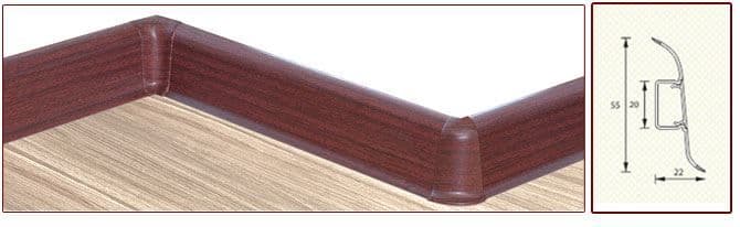 Плинтус "Идеал" пластиковый Комфорт Ясень белый (2500*22*55 мм) — купить в Набережных Челнах