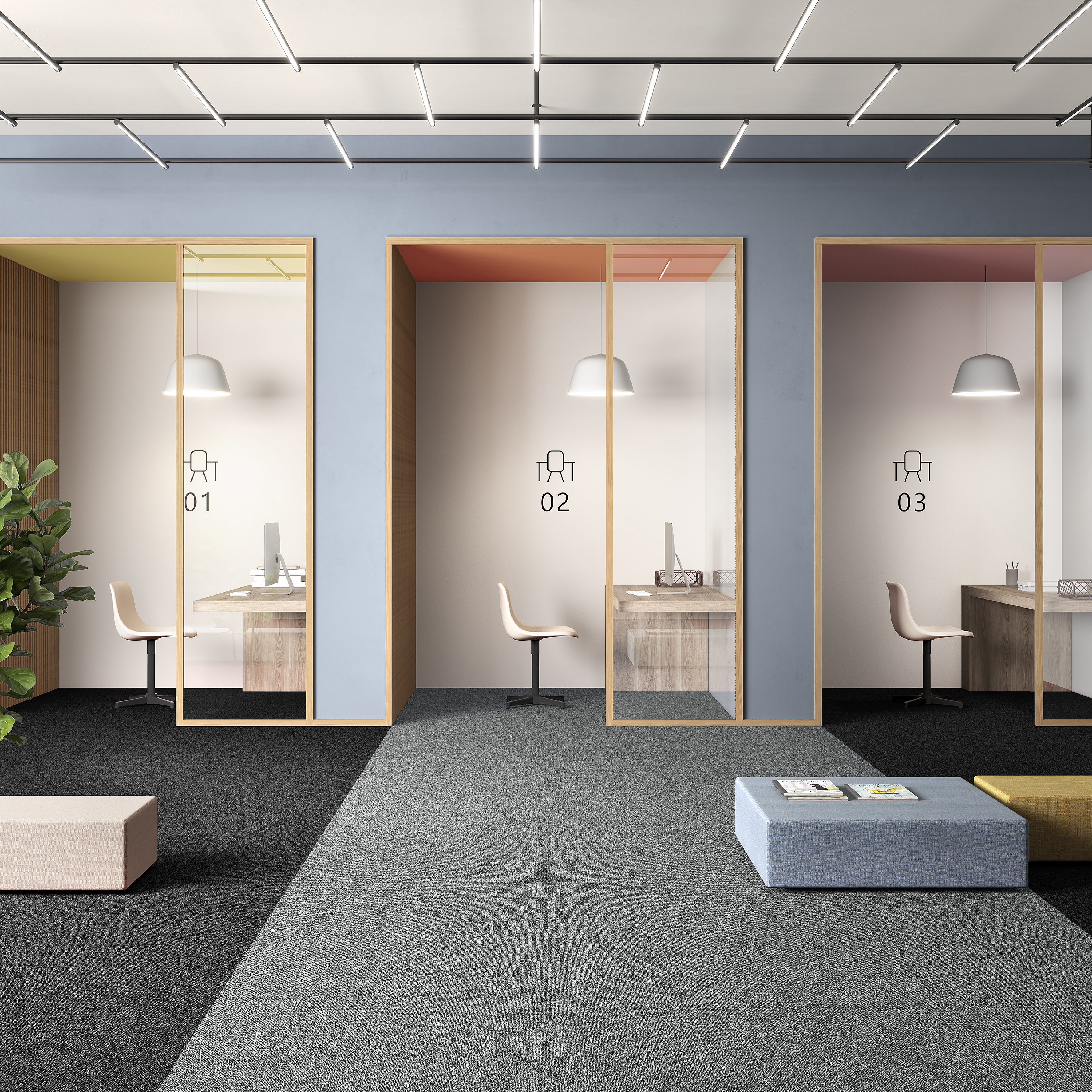 Ковровая плитка Medusa Tile 90 (500*500*5 мм) — купить в Набережных Челнах